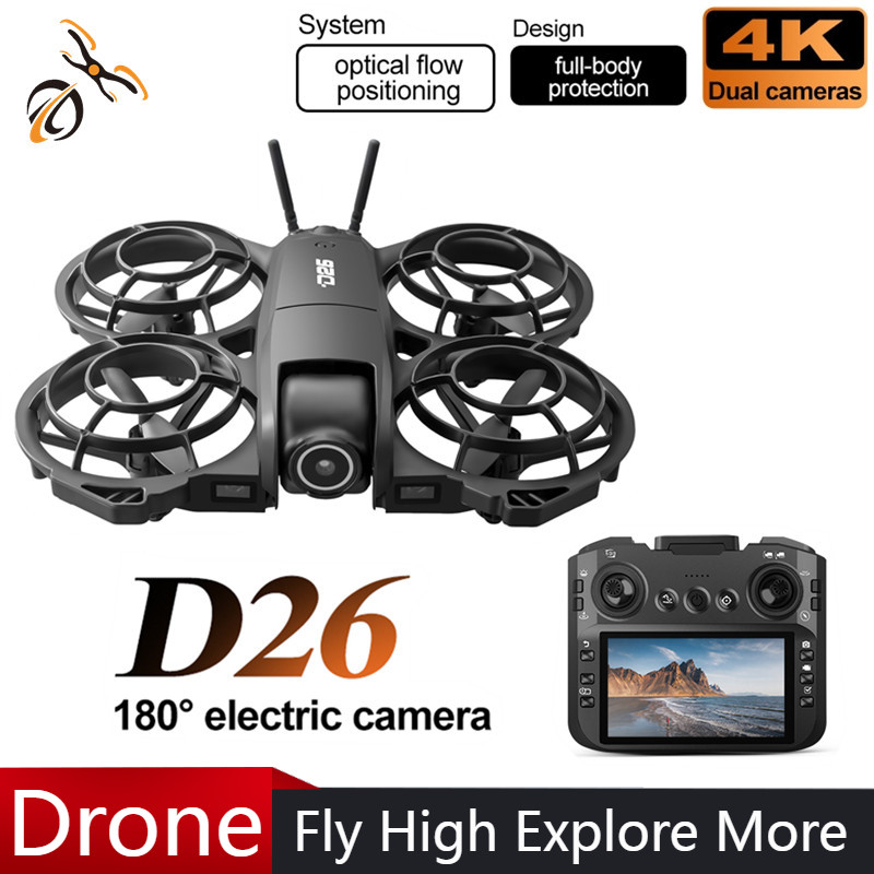 Drone Gimbal Brushless - Dron D26 4K Aéreo HD 180