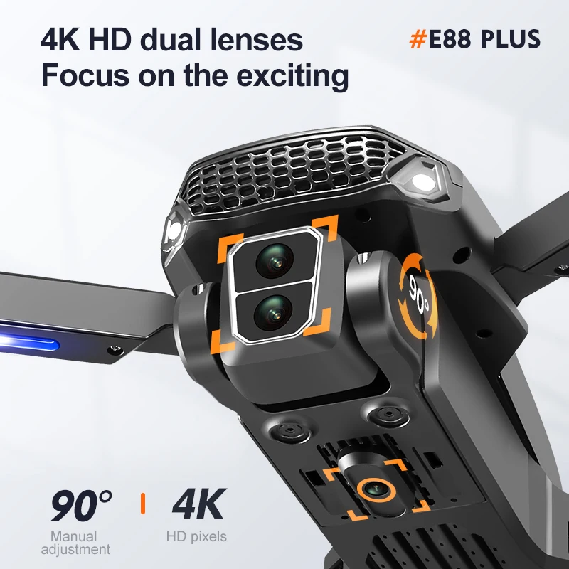 Nuevo Dron cuadricóptero E88 P - Drone Gimbal Brushless reseña y precio